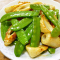 月見なっとう's cooksnap of when they made スナップエンドウとちくわのオイマヨ炒め.