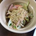 rosekanako's cooksnap of when they made 3分クッキング！もやしとキュウリの酢の物.