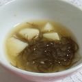 youich's cooksnap of when they made じゃがいもともずくの味噌汁♪.