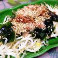 くまりっぺ♡'s cooksnap of when they made ◎モヤシとワカメのごまポンがけ◎.