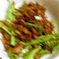 ｺーｼﾞ's cooksnap of when they made 干扁四季豆（いんげんとひき肉の炒め）.