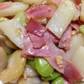 11komaki's cooksnap of when they made 簡単♡そら豆とベーコンのガーリック炒め.