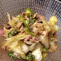 oks25's cooksnap of when they made 焼き鯖とキャベツの和え物.