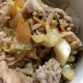 ☆chocola's cooksnap of when they made キャベツと玉ねぎの豚生姜焼き丼.
