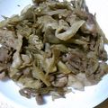 450μmの天体観測's cooksnap of when they made 豚こまと舞茸の甘辛.