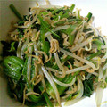 ぶーぞう's cooksnap of when they made ☆ほうれん草としらすのめんつゆ炒め☆.