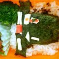 Baratti's cooksnap of when they made サッカー日本代表ユニフォーム☆キャラ弁.