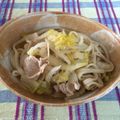 亜久里's cooksnap of when they made 簡単な豚肉とはくさいのおうどん☆.