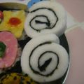 39rainbow's cooksnap of when they made はんぺんと海苔でクルクル～♫キャラ弁.