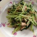 はぁ♡'s cooksnap of when they made ツナと水菜を炒めたよ♫簡単もう一品.
