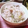 yuqino's cooksnap of when they made 大根葉入り☆うめジャコご飯.