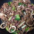 4人の母です's cooksnap of when they made 絶品！イカとネギの味噌バター炒め.