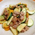のんままキッチン's cooksnap of when they made ズッキーニと豚肉のぺペロンチーノ風炒め.