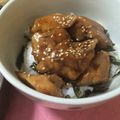 shiberryyy's cooksnap of when they made オイスターソースで鳥の照り焼き丼.