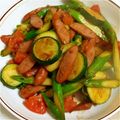 さゆり4's cooksnap of when they made ズッキーニとソーセージの夏炒め.