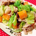 pyonpoco's cooksnap of when they made みそ風味❤豚肉とキャベツのごま和え✿.