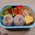 kaede☆彡's cooksnap of when they made おにぎり弁当☆手作りキャラシール.