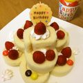 komarowaka's cooksnap of when they made 誕生日や節句に簡単☆ロールケーキタワー.