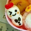 えみちょりん♪'s cooksnap of when they made 雪だるま　簡単キャラ弁　可愛いうずらの卵.