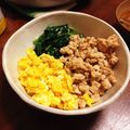 （笑）'s cooksnap of when they made しんぷる☆ありもの３色丼.