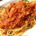 いけめがね's cooksnap of when they made ツナとホールトマトのパスタ.
