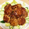 陸倫葵's cooksnap of when they made 筍のとろ～りふわふわつくね　甘酢あんかけ.