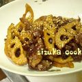 sizuka28's cooksnap of when they made 豚肉と蓮根の２色ごま中華炒め.