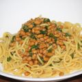 akamongara's cooksnap of when they made 納豆スパゲッティ….