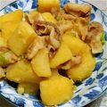 お料理初心者ママ's cooksnap of when they made ほこほこ♪「豚バラ肉とじゃがいもの煮物」.