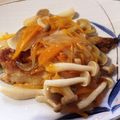 わすれぽ's cooksnap of when they made 鯵の開き☆とろ～んシメジ玉ねぎ甘酢あん♪.