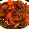 トーマ's cooksnap of when they made 豚コマ肉で揚げない酢豚.