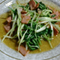 やっちっこ's cooksnap of when they made 水菜とベーコンの炒め物.