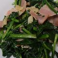 ｽｶｲﾌｨｯｼｭ☆'s cooksnap of when they made ほうれん草とベーコンのニンニク炒め.