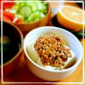 にけ☆★'s cooksnap of when they made ＊朝食に＊納豆の豆腐和え＊.