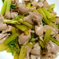 crystaI's cooksnap of when they made お手軽♪砂肝と小松菜の和風いため.