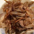 Sally_vis's cooksnap of when they made 簡単ヘルシーおつまみ★ピリ辛豚ごぼう.