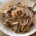 koodo's cooksnap of when they made 【簡単•ヘルシー】鮭とキノコの豆乳パスタ.