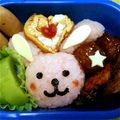 あっきぽん☆'s cooksnap of when they made キャラ弁☆うさぎさん.