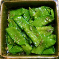 サキぷー's cooksnap of when they made 大きなった絹さやも柔らかゴマ和え.