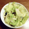 しまうま♪'s cooksnap of when they made レタスと海苔の手でちぎるだけ簡単サラダ.