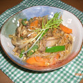 kurikuro's cooksnap of when they made 挽肉と春雨の炒め煮。和風カレー風味★.