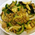 ma☆imisuna's cooksnap of when they made ゴーヤと茄子のひき肉カレー炒め.