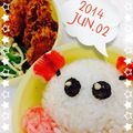 しりとりん♡'s cooksnap of when they made バレーボール頑張れ！バボちゃんキャラ弁当.