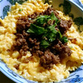 crystaI's cooksnap of when they made ひまわり丼＊挽き肉たまご.