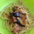 おかぴーまん's cooksnap of when they made 残り物で☆豚肉トマトナスのパスタ.