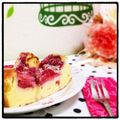 ぐうたらBBA's cooksnap of when they made 春いっぱい♪イチゴのクラフティ♡ハート型.