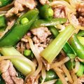 ラムオmemasak's cooksnap of when they made まいうースナップエンドウ炒め.