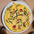 ほりみどり's cooksnap of when they made アスパラとトマトのキッシュ風オムレツ.