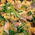 ゆずここのんの's cooksnap of when they made 三つ葉が香る豚肉の絶品玉子とじ.