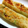 nora（¨）'s cooksnap of when they made たこやきの粉でくるくるお好み焼き.
